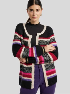 Cardigan mit Streifen