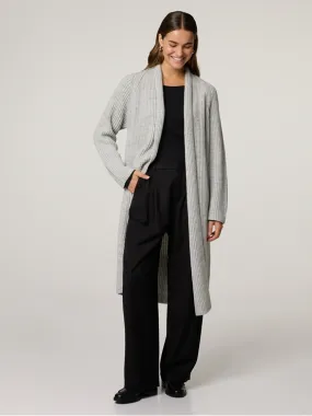 Langer Cardigan aus Woll-Mix